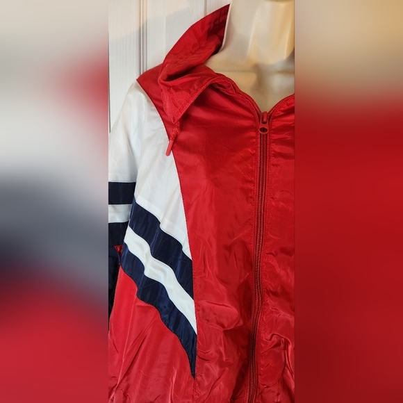 NWT New Look Sport Wind Breaker America Olympics Red White Blue Plus Size 2xl - Picture 2 of 7